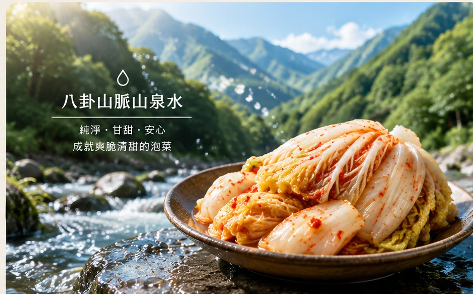 八卦山脈山泉水與半島沉菜泡菜,彰化員林餐飲泡菜批發
