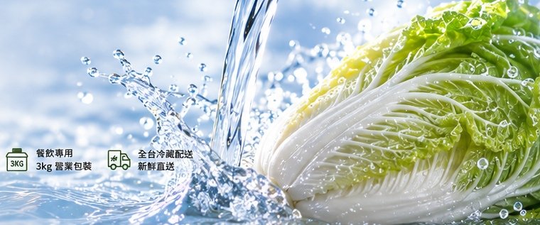 Fresh napa cabbage and purified water